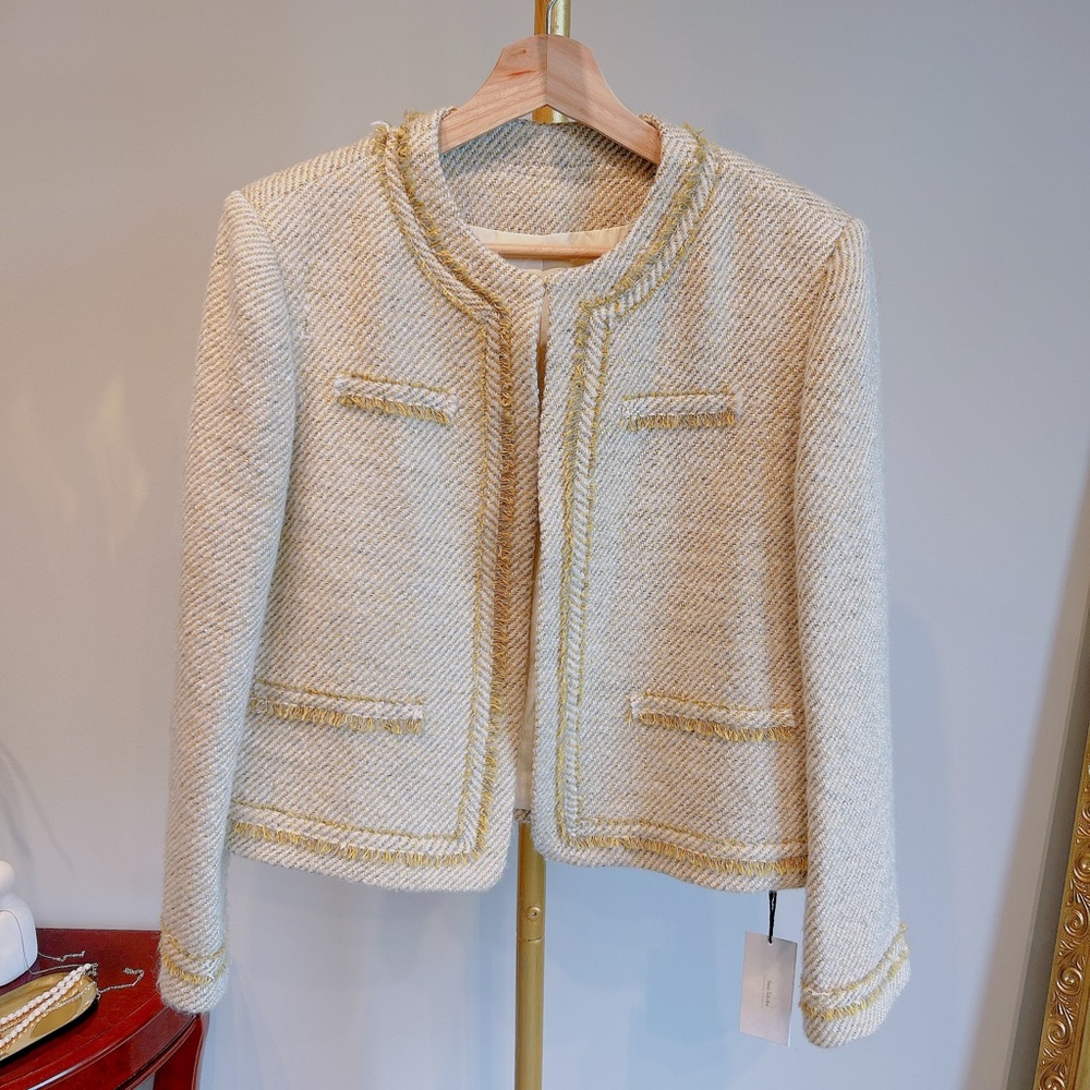Elegant Cream Tweed Jacket